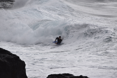 Surfer am Playa de San Juan
